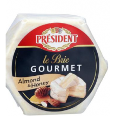 Сыр с плесенью President le Brie Gourmet Manteli & Hunaja 165 г Миндаль и мед
