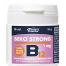 Витамины BEKO STRONG B12 1 MG 100 шт клубника