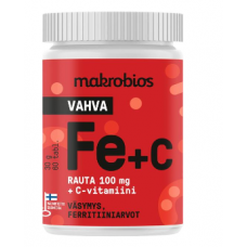 Витаминный препарат Makrobios Strong Iron 100 мг + витамин С 60 таблеток