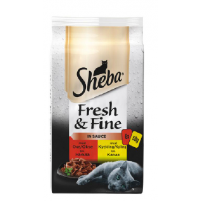 Смесь говядины и курицы в соусе Sheba Fresh&Fine 6x50г