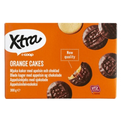 Печенье с апельсиновым мармеладом в шоколаде X-tra Orange Cakes 300г