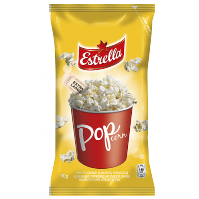 Мини попкорн со вкусом сливочного масла ESTRELLA  90 г