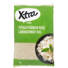 Длиннозерный рис Xtra pitkajyvainen riisi 2 кг