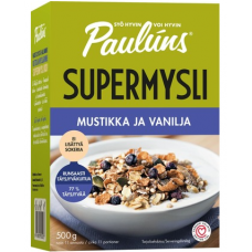 Мюсли Pauluns Supermysli Mustikka Ja Vanilja с черникой и ванилью 500 г