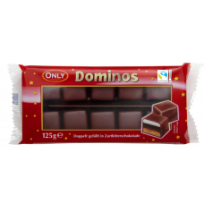 Шоколадные кубики с марципаном Only Domino 125г