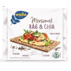 Хлебцы Wasa Mersmak Rye & Chia 245г с семенами чиа и морской солью