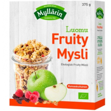 Цельнозерновые мюсли Myllarin Fruity Muesli Organic 375г ягоды фрукты
