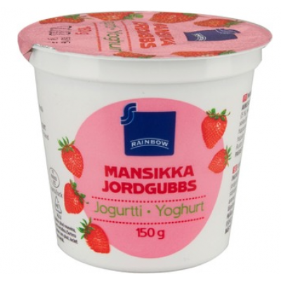 Йогурт Rainbow mansikka jogurtti 150г малина 