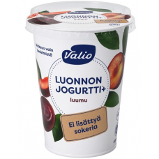 Йогурт сливовый Valio Luonnonjogurtti+ Luumu Lisattya Sokeria 400г без добавления сахара, без лактозы