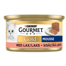 Мусс из лосося для кошек Gourmet Gold Mousse Lohi Kissanruoka 85г