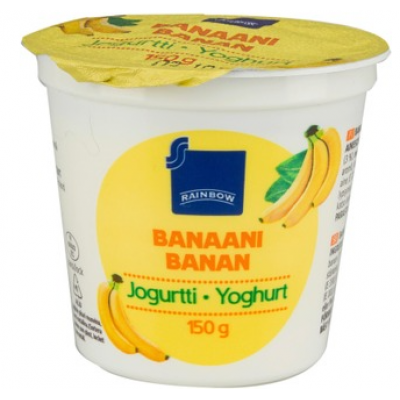 Йогурт Rainbow banaani jogurtti 150г банан